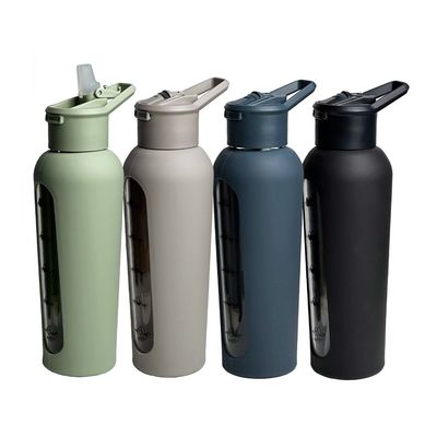 700 ml/1000 ml Kapazität Motivationsflasche mit Stroh und Schutzhülle