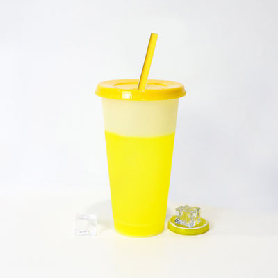 Leckdichte 16oz 24oz BPA-freie Kaffeetassen Kaltwasserflasche mit Deckel und Stroh