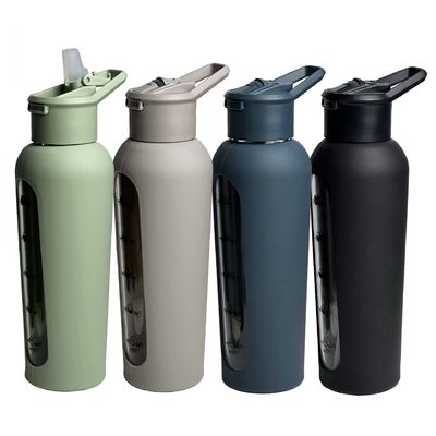 Direktes Trinkwasser Flasche Großkapazität 700 ml/1000 ml Flip-Deckel und Stroh enthalten