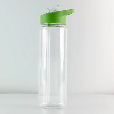 25 oz Tritan Plastikbecher umweltfreundlich, tragbar, farbenfroh, BPA-frei, klar, Sport-Shaker-Flasche mit Rollover-Strauben