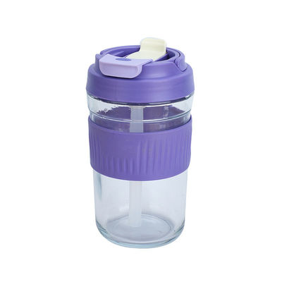 400 ml/550 ml hohe schwere Basis klare Glasbecher mit Stroh kreatives und einzigartiges Design