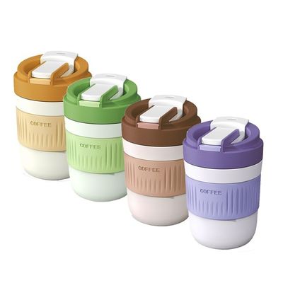 Multifunktionales Lecksicher Glasglas Kaffeetasse mit Strohunterstützung Probe