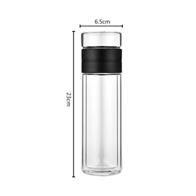 Benutzerdefiniertes Logo Sublimation Klarglas-Tumbler Trinkglas-Wasserflasche mit Filter