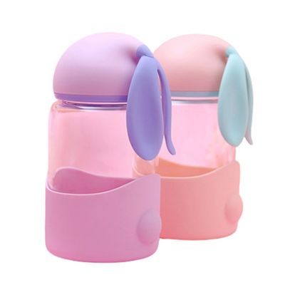 Wärmedämmungsleistung 340ml Kaninchen Glas Wasserflasche Unisex Design für Kinder
