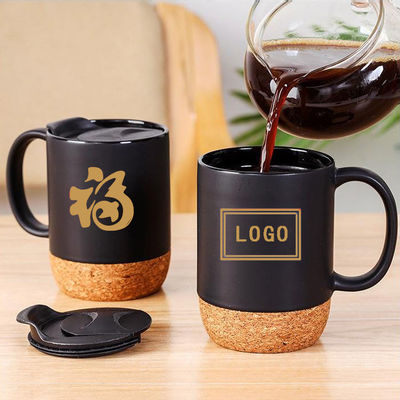 14 OZ Kork-Basis Steinwaren Matte Custom Design Muttertag Valentinstag Keramik-Custom-Taschen mit PP-Deckel