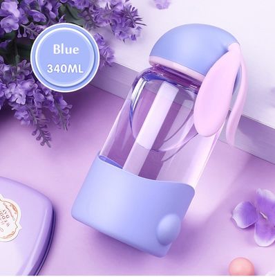Siedendes Wasser Anwendbar 340ml Wasserflasche mit Cartoon Rabbit Design und Silizium Hülle
