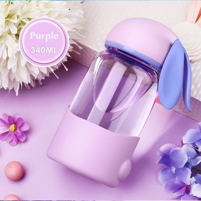 Siedendes Wasser Anwendbar 340ml Wasserflasche mit Cartoon Rabbit Design und Silizium Hülle