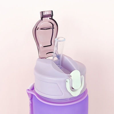 30 oz Custom Logo PC Plastik-Wasserbecher BPA-frei Sportstrohhalme Shaker Flasche mit Deckel