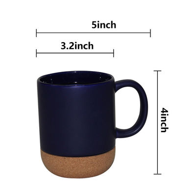 Custom Logo 15oz Sublimation Porzellan Kaffeetasse mit Holzboden schwarzer Keramik-Milchbecher