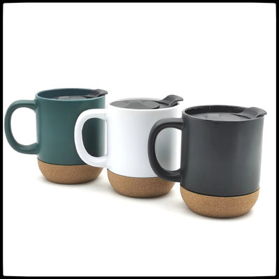 Custom Logo 15oz Sublimation Porzellan Kaffeetasse mit Holzboden schwarzer Keramik-Milchbecher