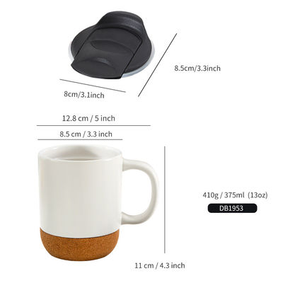 Custom Logo 15oz Sublimation Porzellan Kaffeetasse mit Holzboden schwarzer Keramik-Milchbecher