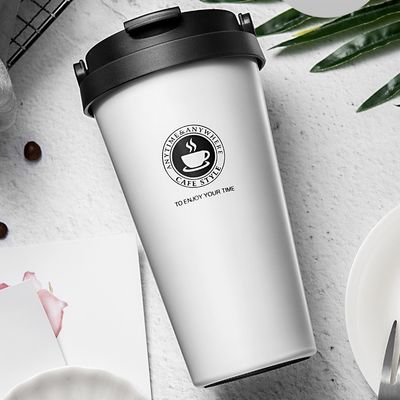 Modernes Design Edelstahl Wasserflasche kundenspezifisches Muster Vakuum isolierte Kaffeetasse