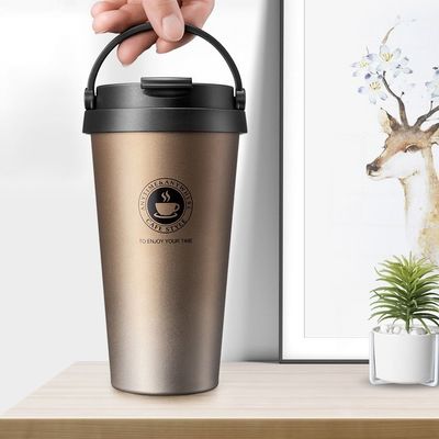 Modernes Design Edelstahl Wasserflasche kundenspezifisches Muster Vakuum isolierte Kaffeetasse