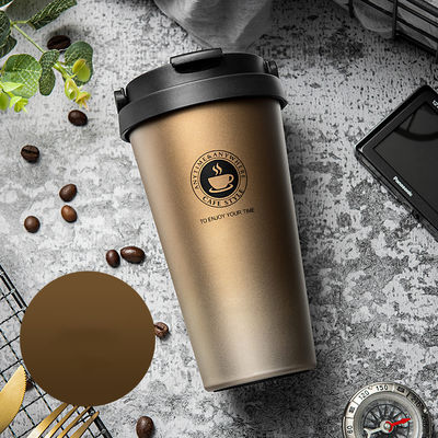 Direktlieferung 500 ml aus Edelstahl Vakuum isolierte Kaffeetasse mit individuellem Muster