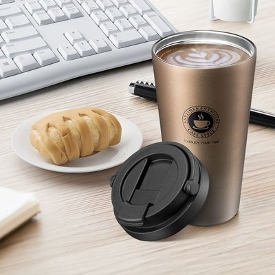 Direktlieferung 500 ml aus Edelstahl Vakuum isolierte Kaffeetasse mit individuellem Muster