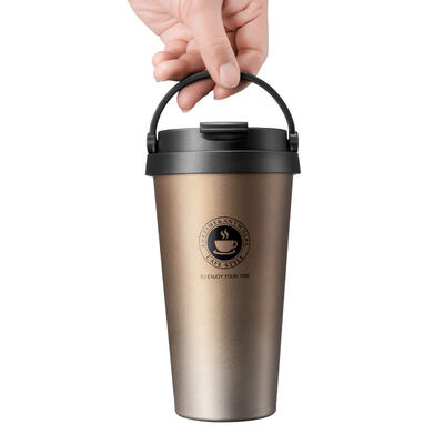 Direktlieferung 500 ml aus Edelstahl Vakuum isolierte Kaffeetasse mit individuellem Muster