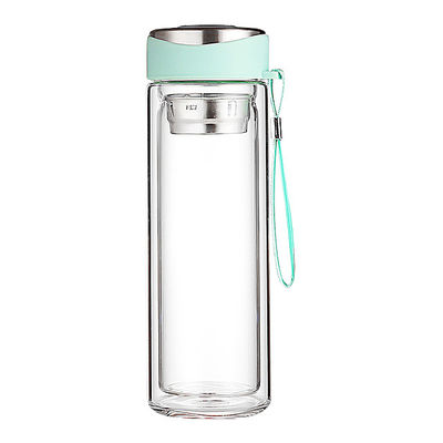 Umweltschonende Borosilikat-Glasflasche mit Tee-Infuser BPA-frei und undicht