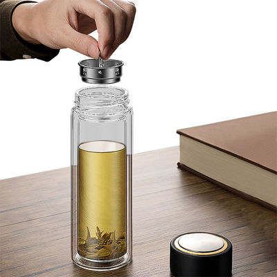 Unzerbrechliche Borosilikat-Glas-Wasserflasche ideal für Zuhause Hotel Restaurant und Büro