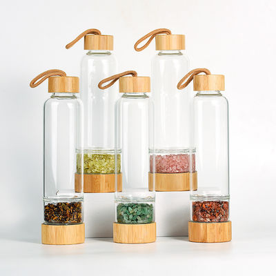 Professionelle Glasflasche mit Kristall und Edelsteinen 500 ml Kapazität