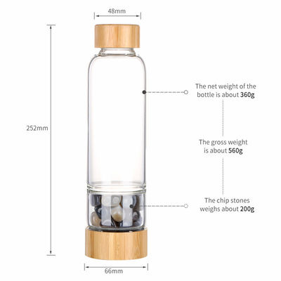 Professionelle Glasflasche mit Kristall und Edelsteinen 500 ml Kapazität