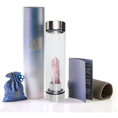 Heilende Energie Kristallglas Wasserflasche Steine Kristall Trinkwasserflasche