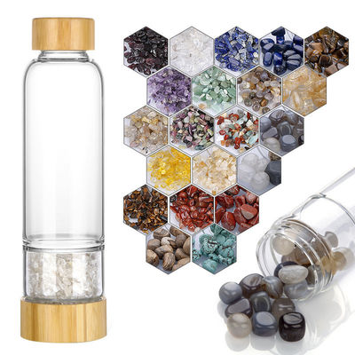 Wasserflasche aus Glas aus Kristallstein mit schickem Design für Mädchen 500 ml