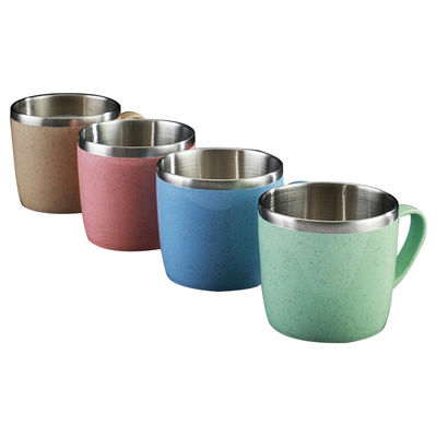 Kaffeetasse aus Edelstahl mit 220 ml Griff für Kinder Snacks und Getränke