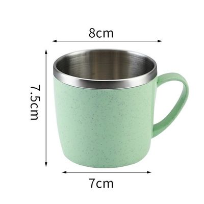 Kaffeetasse aus Edelstahl mit 220 ml Griff für Kinder Snacks und Getränke