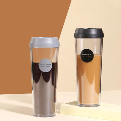320 ml/420 ml/520 ml/700 ml Plastikflasche Doppelwand-Wärmedämmungswasserbecher 4 Größen