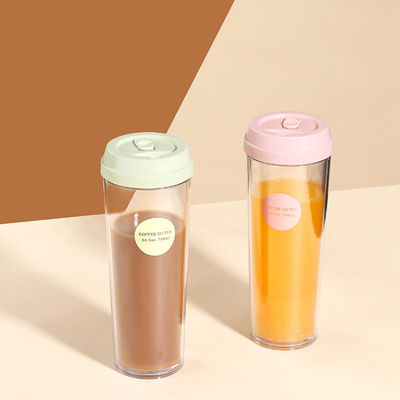 320 ml/420 ml/520 ml/700 ml Plastikflasche Doppelwand-Wärmedämmungswasserbecher 4 Größen