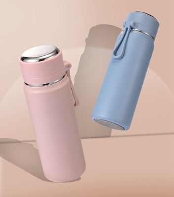 Zeitgenössisches Design Custom BPA-freie Vakuum Doppelwand Sport Wasserflasche mit Griff