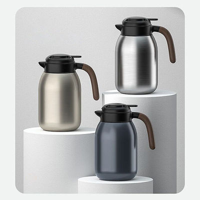 2000 ml Kapazität Edelstahl Griffe Isolationskrug Tee Kaffeekanne Warmwasserkessel Vakuumflaschen