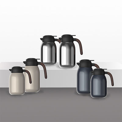 2000 ml Kapazität Edelstahl Griffe Isolationskrug Tee Kaffeekanne Warmwasserkessel Vakuumflaschen