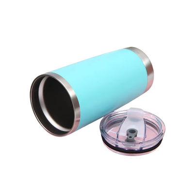 Farbenfrohe 20oz Doppelwand aus Edelstahl Vakuumisoliertes undichtes Glas mit Deckel
