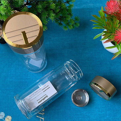 Geschäftsgeschenke Großhandel Sublimation Klarglas-Weintummel mit flachem Boden und Deckel