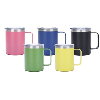 304 Edelstahl 12OZ Isolierter Büro-Kaffee-Bierbecher mit Griff Vakuum-Tumbler