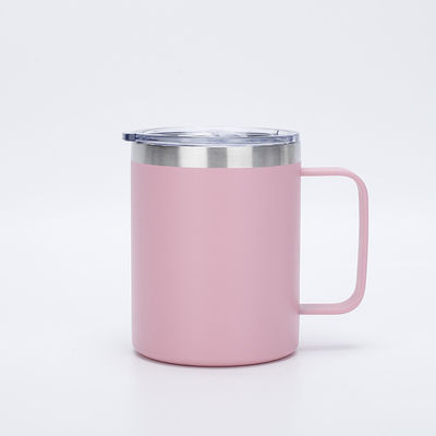 Umweltschonende Kaffeetasse 12 Unzen Kaffeetasse Edelstahlbecher mit Schiebetäppel und Stroh