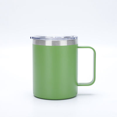 Umweltschonende Kaffeetasse 12 Unzen Kaffeetasse Edelstahlbecher mit Schiebetäppel und Stroh