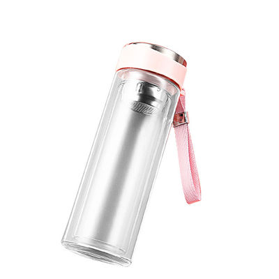 Doppelwandglas-Tumbler mit Tee-Infuser für Sublimationsdruck bei niedrigem Moq