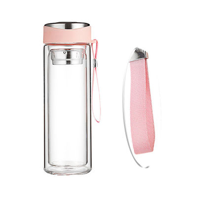 Doppelwandglas-Tumbler mit Tee-Infuser für Sublimationsdruck bei niedrigem Moq