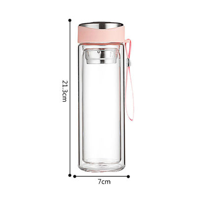 Doppelwandglas-Tumbler mit Tee-Infuser für Sublimationsdruck bei niedrigem Moq
