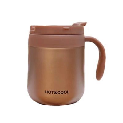 304 Edelstahl Büro Tasse mit Griff und Deckel Custom Logo Trinkkaffee Vakuum Isolierung Becher