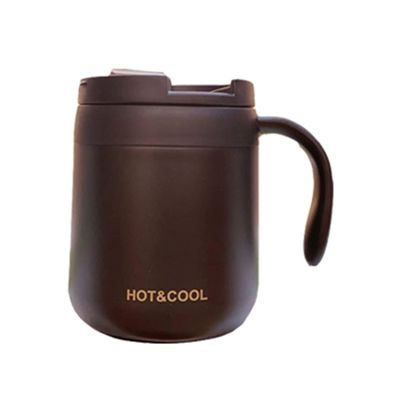 304 Edelstahl Büro Tasse mit Griff und Deckel Custom Logo Trinkkaffee Vakuum Isolierung Becher