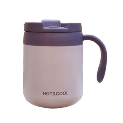 304 Edelstahl Büro Tasse mit Griff und Deckel Custom Logo Trinkkaffee Vakuum Isolierung Becher
