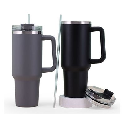 304 Edelstahl Becher Vakuum isoliert 40 Oz Tumbler mit Griff und Stroh mit 1