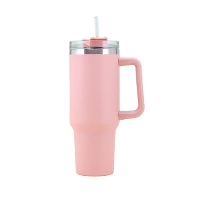 304 Edelstahl Becher Vakuum isoliert 40 Oz Tumbler mit Griff und Stroh mit 1