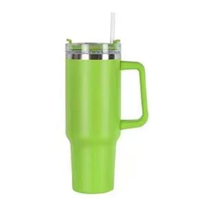 OEM 40 OZ Tumbler mit Griff aus Edelstahl 18/8 Vakuum Reise Kaffeetasse und Stroh