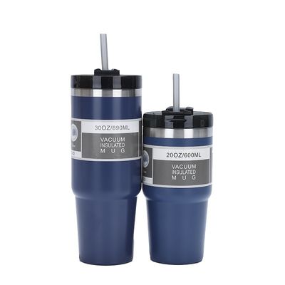 20oz 30oz Edelstahl Kaffeetasse Portable Tumbler mit Sraws Logo Kunden Logo
