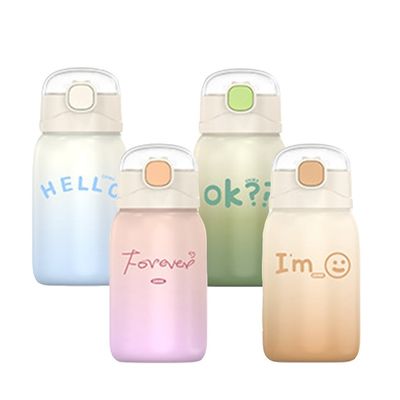 Studenten-Portable 350/450ml Edelstahl-Tumbler mit Stroh und Wärmedämmung