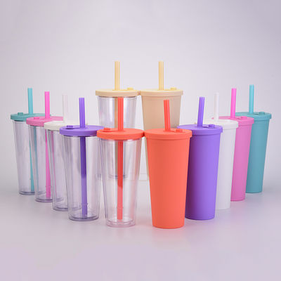 Kunststoff-Tumbler-Wiederverwendbare Boba-Tasse perfekt für das Haus Restaurant Bar Hotel und Hochzeitsbedürfnisse